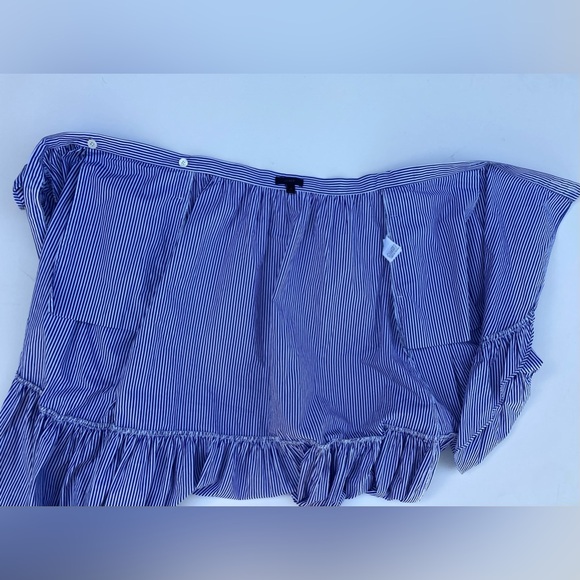 J. Crew Striped Ruffled Tiered Wrap Skirt - Picture 9 of 13